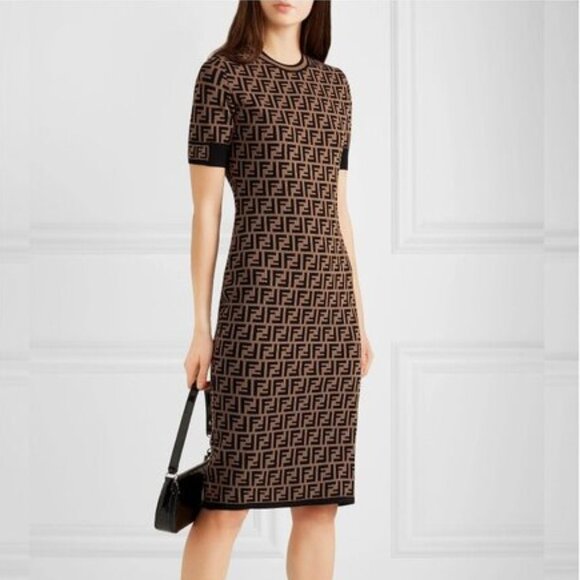 Fendi Dresses & Skirts - Fendi FF-Jacquard Midi Dress